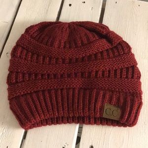 NWOT Burgundy CC Beanie